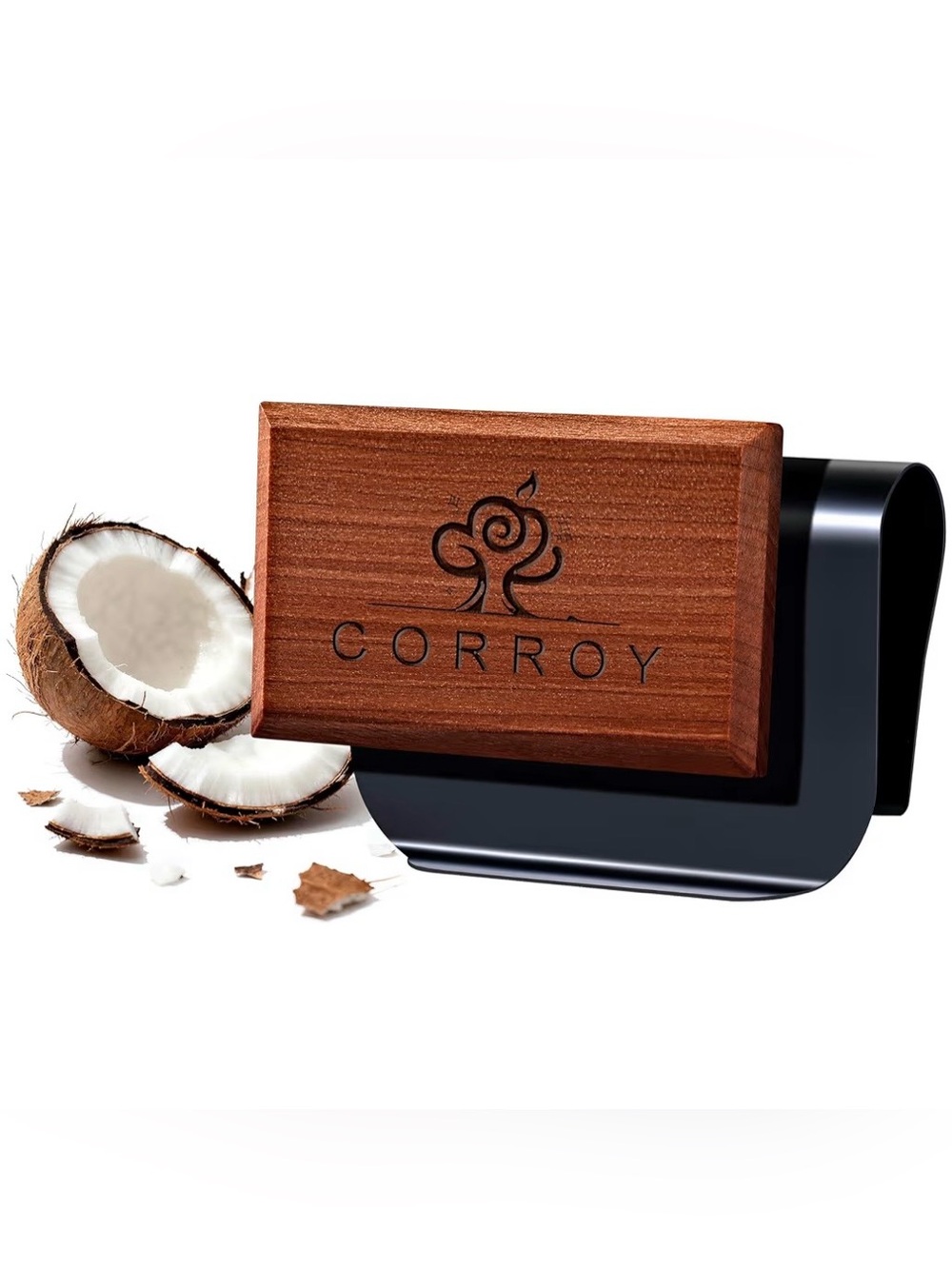 Car Air Freshener Coconut Essential Oil Vent / Visor Clip Odor Eliminator CORROY